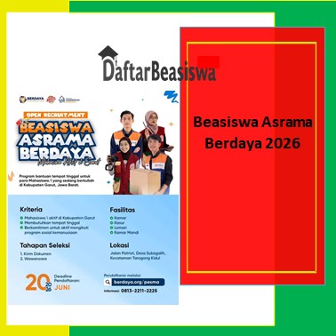 Beasiswa Asrama Berdaya 2026