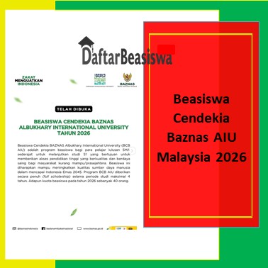 Beasiswa Cendekia Baznas AIU Malaysia 2026