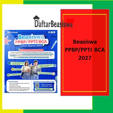 Beasiswa PPBP/PPTI BCA 2027