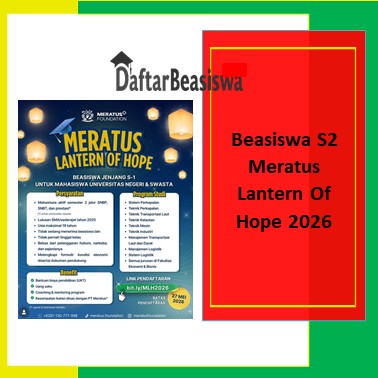 Beasiswa S2 Meratus Lantern Of Hope 2026