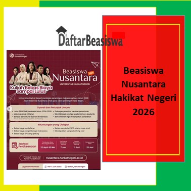 Beasiswa Nusantara Harkat Negeri 2026