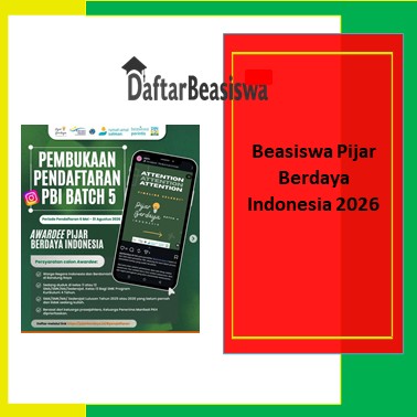 Beasiswa Pijar Berdaya Indonesia 2026