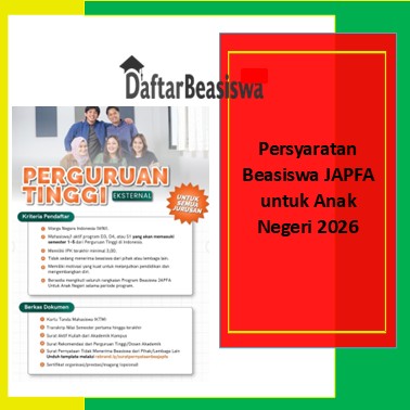 Persyaratan Beasiswa JAPFA untuk Anak Negeri 2026
