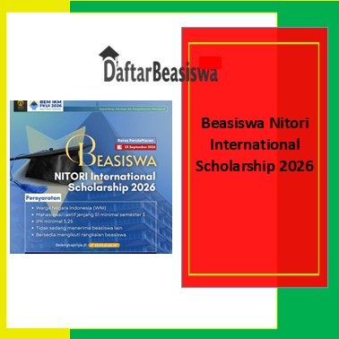 Beasiswa Nitori International Scholarship 2026
